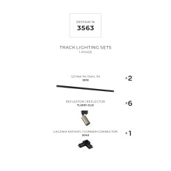 3563 ZESTAW 16 SZYNOPRZEWODY BLACK/GOLD JEDNOOBWODOWY