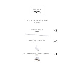 3576 ZESTAW 18 SZYNOPRZEWODY WHITE JEDNOOBWODOWY