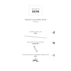 3578 ZESTAW 19 SZYNOPRZEWODY WHITE JEDNOOBWODOWY