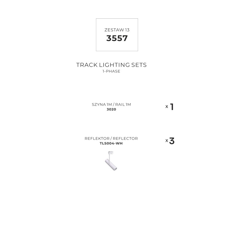 3557 ZESTAW 13 SZYNOPRZEWODY WHITE JEDNOOBWODOWY