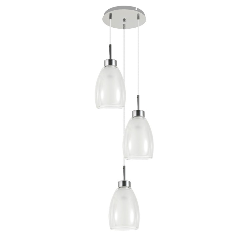 MORRO CHROM/WHITE LAMPA WISZĄCA 3XE27 6994