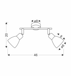 Lampa sufitowa AMCOS lczarna 2x40W E14 bursztynowe klosze  nowoczesna oprawa sufitowa do salonu sypialni 92-39187