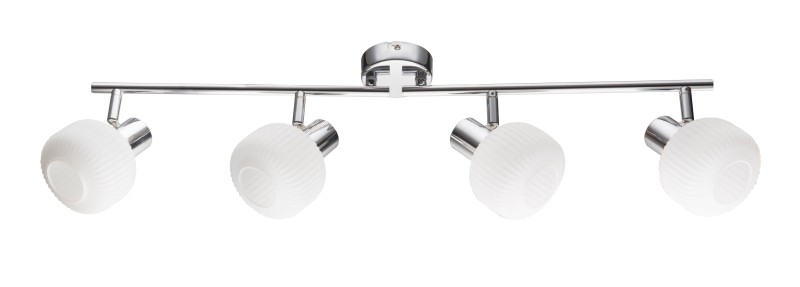 Lampa sufitowa ANDRUS srebrna 4x40W E14  elegancka klasyczna oprawa oświetleniowa do salonu sypialni korytarza garderoby 94-45003