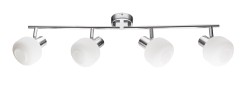 Lampa sufitowa ANDRUS srebrna 4x40W E14  elegancka klasyczna oprawa oświetleniowa do salonu sypialni korytarza garderoby 94-45003