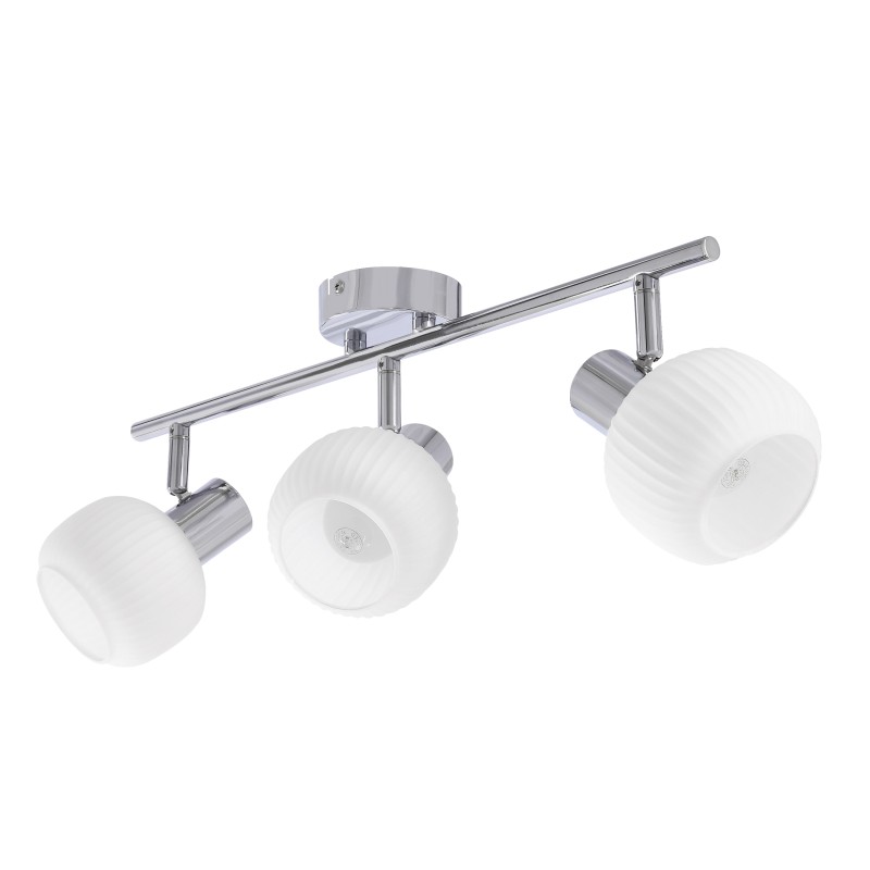 Lampa sufitowa ANDRUS srebrna 3x40W E14  elegancka klasyczna oprawa do salonu sypialni korytarza 93-44990