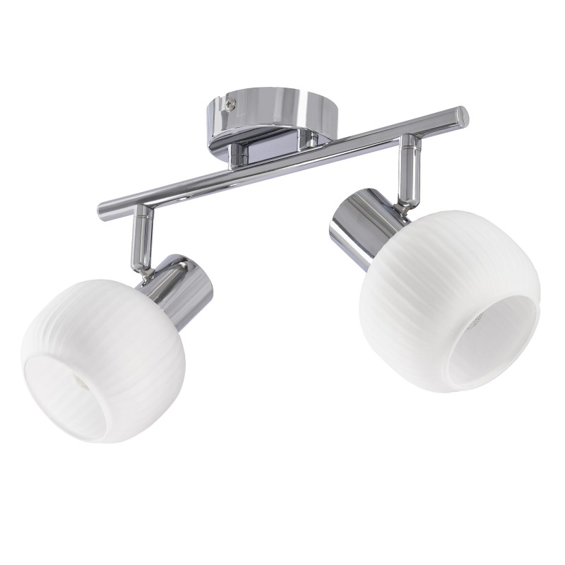 Lampa sufitowa ANDRUS srebrna 2x40W E14 do salonu sypialni przedpokoju korytarza 92-44983