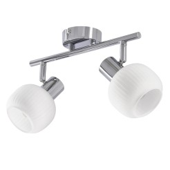 Lampa sufitowa ANDRUS srebrna 2x40W E14 do salonu sypialni przedpokoju korytarza 92-44983