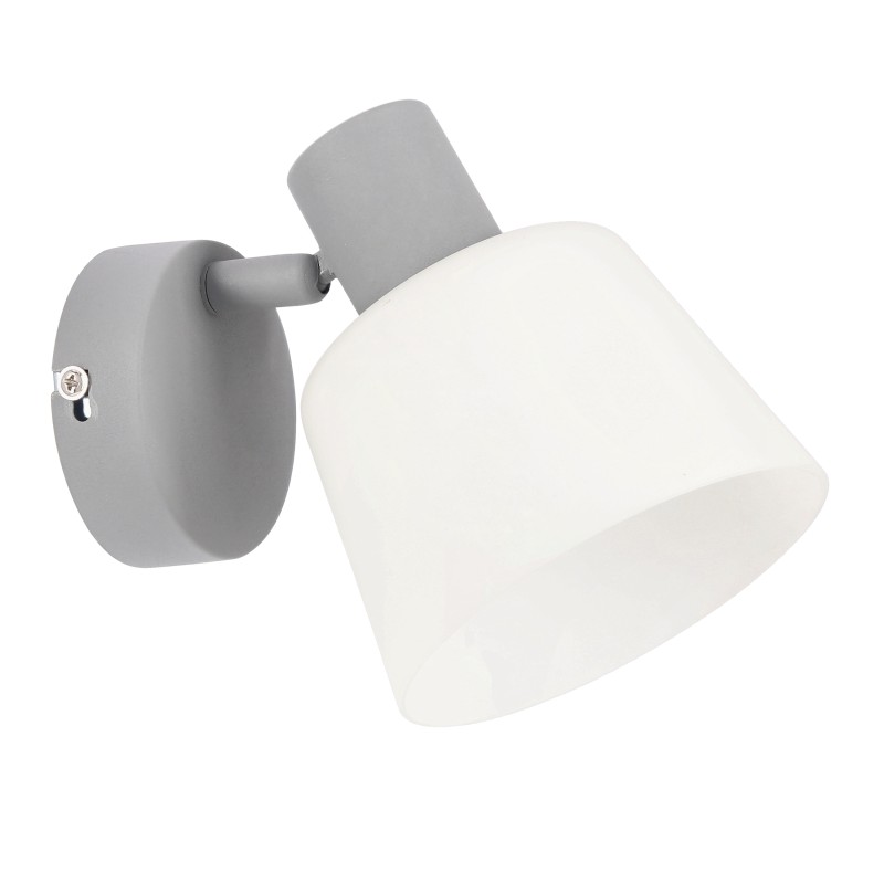 Lampa ścienna kinkiet GINKO szary 1x40W E14 nowoczesna elegancja do sypialni salonu przedpokoju oświetlenie 91-49124
