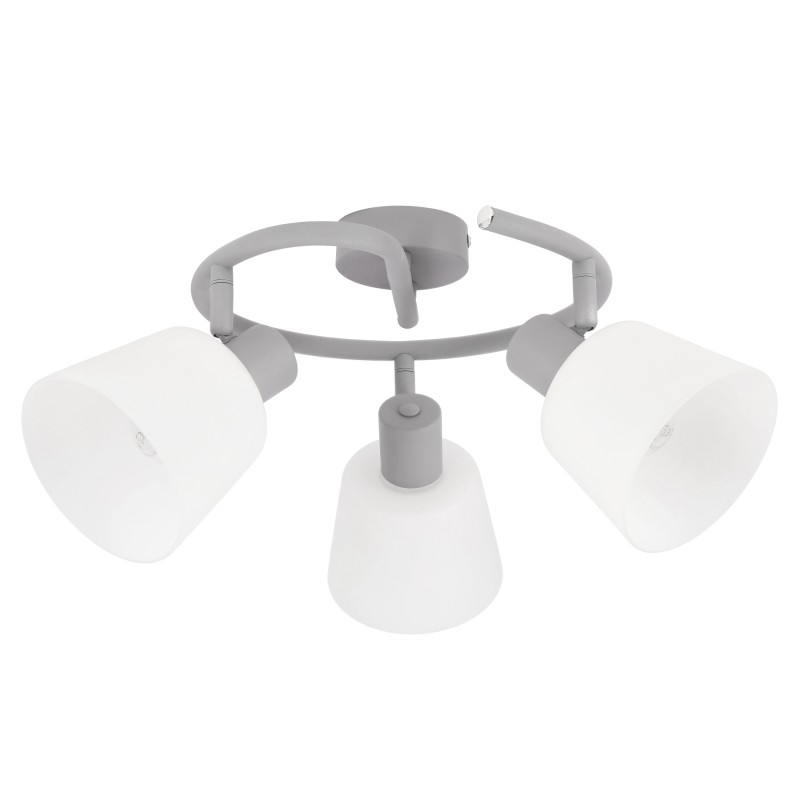 Lampa sufitowa GINKO szara 3x40W E14 uniwersalny styl do salonu kuchni sypialni przedpokoju 98-49117
