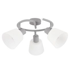 Lampa sufitowa GINKO szara 3x40W E14 uniwersalny styl do salonu kuchni sypialni przedpokoju 98-49117