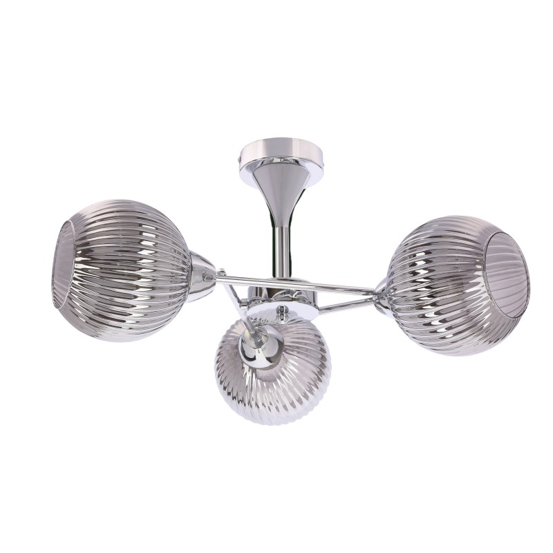 Lampa wisząca CESAR srebrna 3x40W E27 nowoczesna elegancja do salonu jadalni sypialni 33-48363