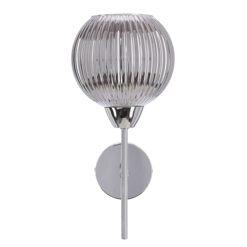 Lampa ścienna kinkiet CESAR srebrny 1x40W E27i nowoczesny styl do salonu łazienki.i 21-48356