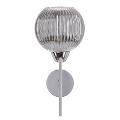 Lampa ścienna kinkiet CESAR srebrny 1x40W E27i nowoczesny styl do salonu łazienki.i 21-48356