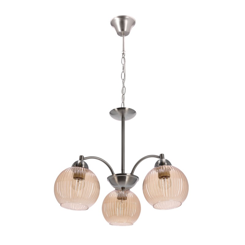 Lampa wisząca MEDINA srebrna 3x60W E27klasyczna elegancja do salonu jadalni 33-48554