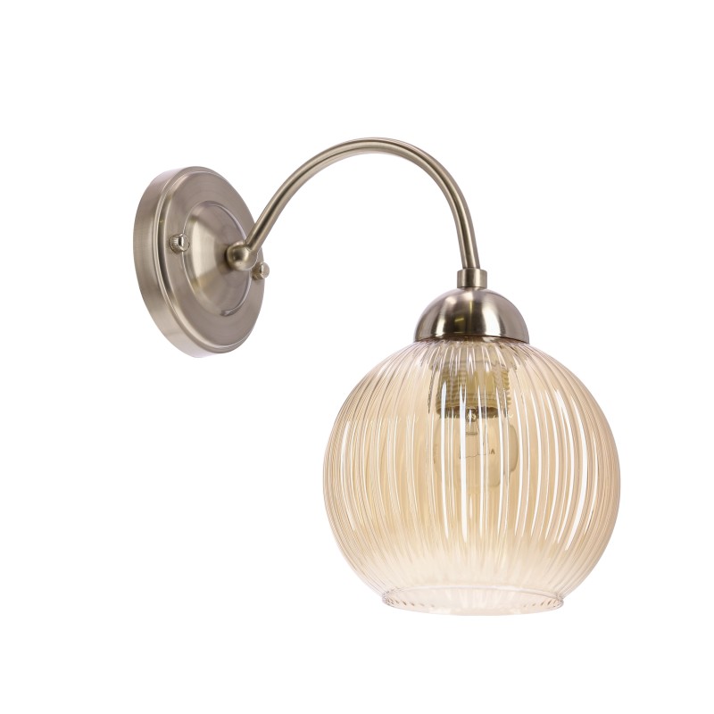 Lampa ścienna kinkiet MEDINA srebrny 1x60W E27  klasyczny styl do salonu sypialni przedpokoju 21-48547