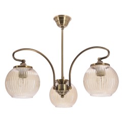Lampa wisząca TORES stare złoto 3x60W E27 klasyczna oprawa sufitowa do salonu jadalni sypialni 33-48301