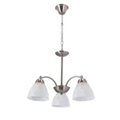 Lampa wisząca CAVALLO srebrna 3x60W E27  klasyczna oprawa sufitowa do salonu jadalni sypialni 33-48332
