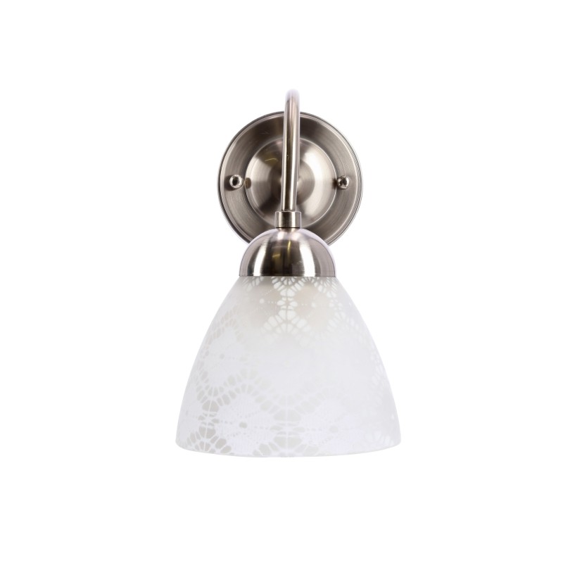 Kinkiet ścienny CAVALLO srebrny 1x60W E27  elegancka lampa klasyczna do sypialni salonu korytarza przedpokoju gabinetu 21-48325