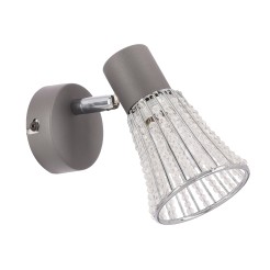 Kinkiet ścienny CURTIS szary 1x40W E14  nowoczesny design do salonu sypialni przedpokoju 91-48257