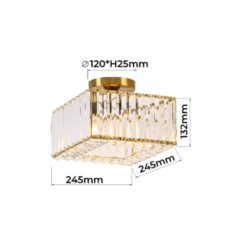 Kwadratowy plafon Vetro chrom 1xE27 LP-2910/1C CH square