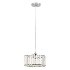 Okrągła lampa wisząca Vetro chrom 1xE27 LP-2910/1P CH round