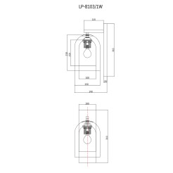 Kinkiet Elaris bursztynowy 1xE27 LP-8103/1W AM