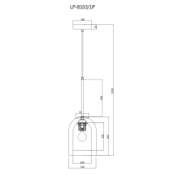 Lampa wisząca Elaris dymna 1xE27 LP-8103/1P SM