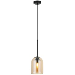 Lampa wisząca Elaris bursztynowa 1xE27 LP-8103/1P AM