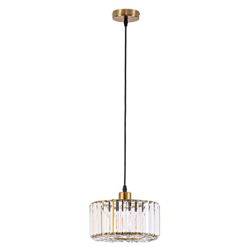 Okrągła lampa wisząca Vetro Złota1xE27 LP-2910/1P GD round