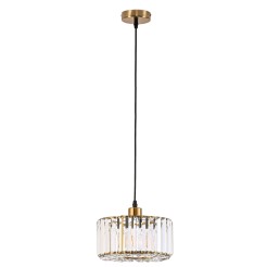 Okrągła lampa wisząca Vetro Złota1xE27 LP-2910/1P GD round