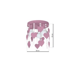 Lampa Sufitowa CORAZON VIOLET 3xE27 MLP1149