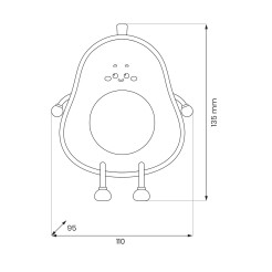Lampka dziecięca AWOKADO ML2263