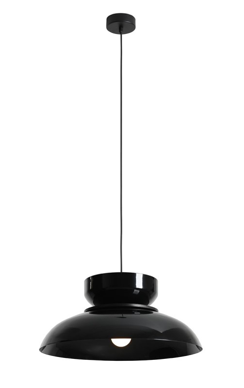 LAMPA WISZĄCA ALDO DARK BLACK GLOSS (47+ 23+ wood) 1152G3_3_C