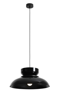 LAMPA WISZĄCA ALDO DARK BLACK GLOSS (47+ 23+ wood) 1152G3_3_C