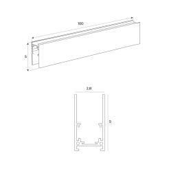MAXLIGHT NT0001 Szynoprzewód MICRO11  czarny wpuszczany KG 1mb