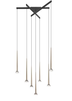 P0603-07C-SDB1 BOSTON LAMPA WISZĄCA CZARNY MAT+ZŁOTO/MATT BLACK+FRENCH GOLD