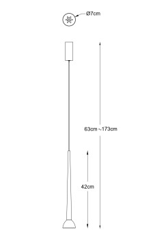 P0603-01A-P7B1 BOSTON LAMPA WISZĄCA CZARNY MAT/MATT BLACK