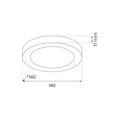 Plafon Evora Biały Round 6W 3CCT ML1786