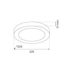 Plafon Evora Czarny Round 18W 3CCT ML1790