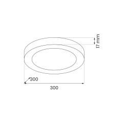 Plafon Evora Czarny Round 24W 3CCT ML1791