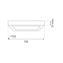 Plafon Evora Biały Square 12W 3CCT ML1792