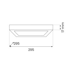 Plafon Evora Biały Square 24W 3CCT ML1794