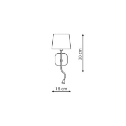 Marbella kinkiet czarny LP-332/1W BK