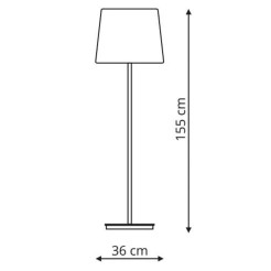 Lampa podłogowa Marbella czarna LP-332/1F BK
