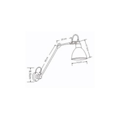 Togo kinkiet z wysięgnikiem czarny LP-011/1WL BK