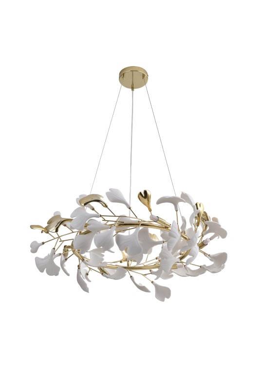 MD2858-6AS-G LEAF LAMPA WISZĄCA ZŁOTA\GOLD