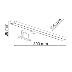 LEITO BLACK KINKIET 2w1 LED 12W 80 cm 6355