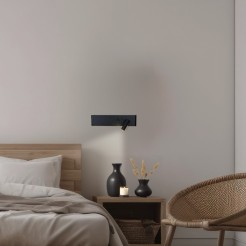 Kinkiet Resort Czarny right 10W + 3W LED 4000K ML1568