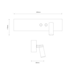 Kinkiet Resort right 10W + 3W LED 4000K Biały ML1569