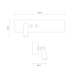 Kinkiet Resort left 10W + 3W LED 4000K Biały ML1571